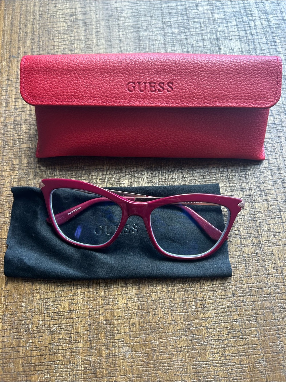 Guess glasses with case